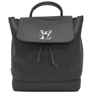 LOUIS VUITTON Black Leather Backpack